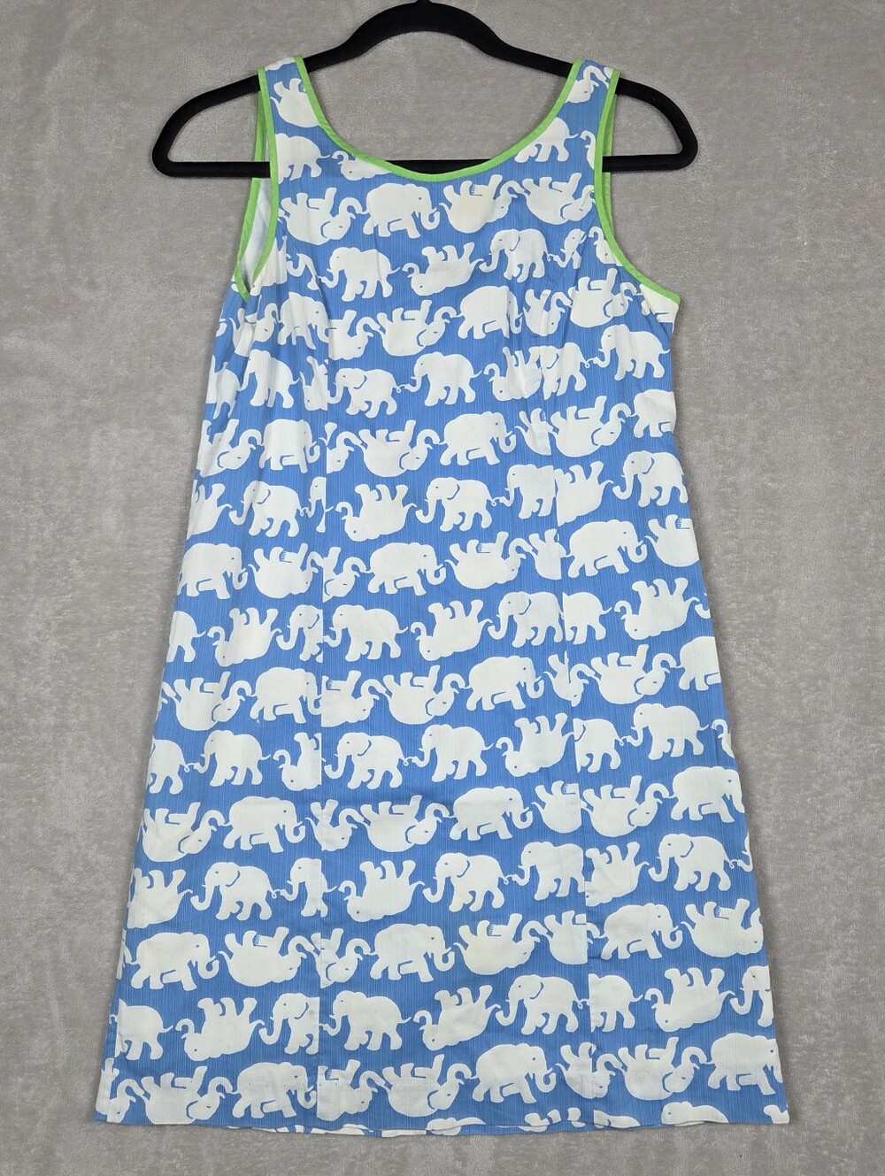 Lilly Pulitzer Bay Blue Elephants TUSK IN THE SUN MIDDLE CATHY SHIFT Dress 4